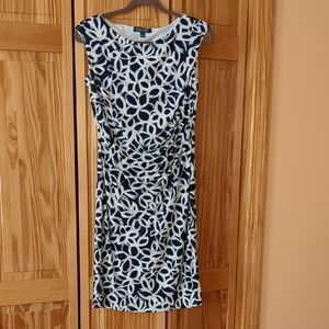 Elegant Ralph Lauren Dress In Blue and White